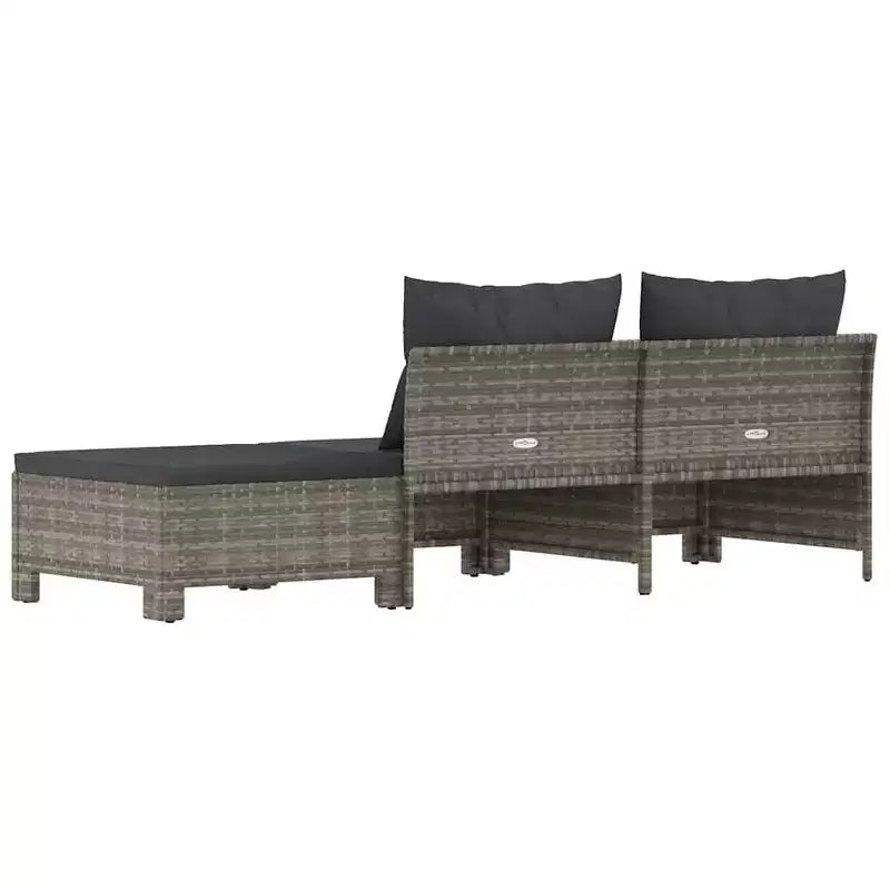 vidaXL Salotto da giardino grigio, grigio scuro