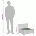vidaXL Salotto da giardino grigio, grigio scuro