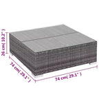 vidaXL Set Divani 6 Pezzi Modulare in Rattan PE Grigio