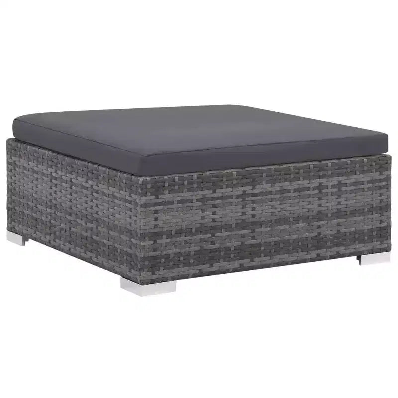 vidaXL Set Divani 6 Pezzi Modulare in Rattan PE Grigio