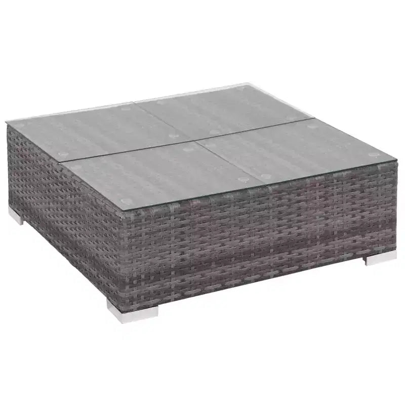 vidaXL Set Divani 6 Pezzi Modulare in Rattan PE Grigio