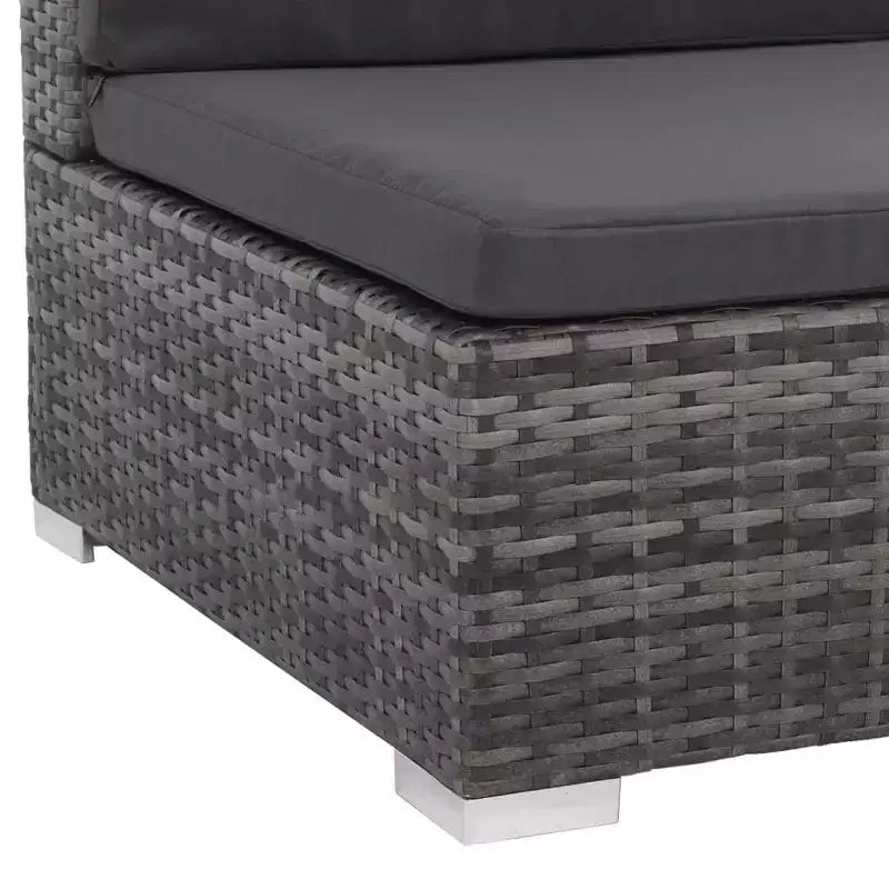 vidaXL Set Divani 6 Pezzi Modulare in Rattan PE Grigio