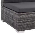 vidaXL Set Divani 6 Pezzi Modulare in Rattan PE Grigio