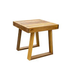 GDFStudio Camille Set Divano e Pouf da Esterno in Legno di Acacia con Cuscini