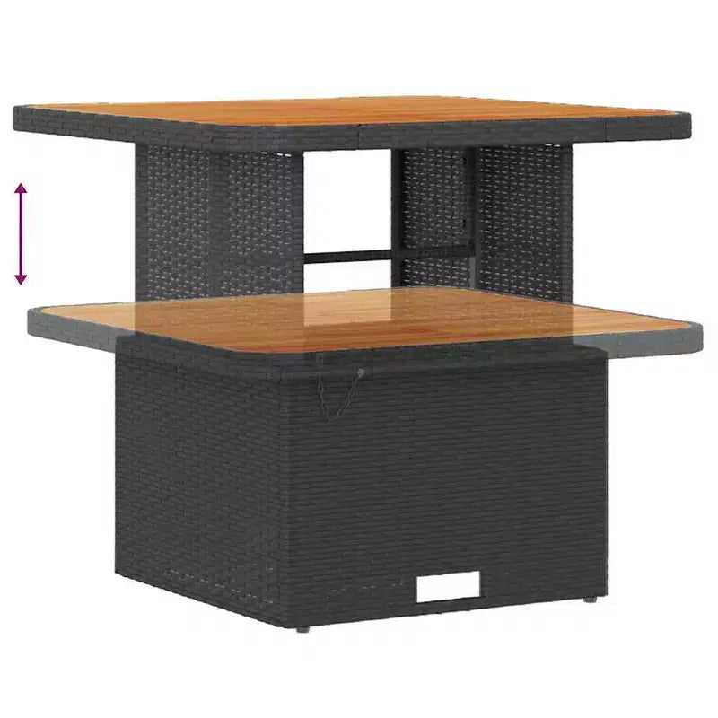vidaXL Set da pranzo da giardino in polyrattan