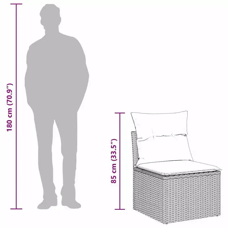 vidaXL Set Divani da Giardino in Polyrattan