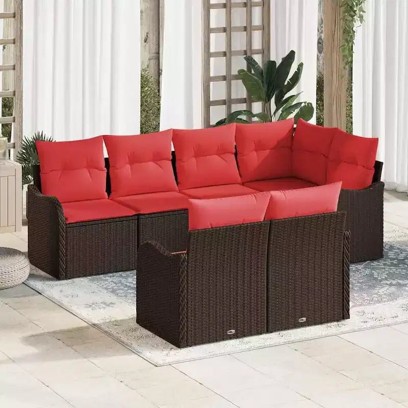 vidaXL Set Divani da Giardino in Polyrattan