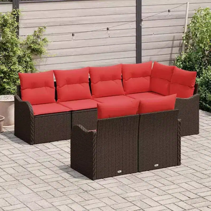 vidaXL Set Divani da Giardino in Polyrattan