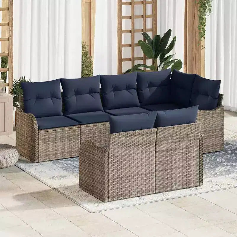 vidaXL Set Divani da Giardino in Polyrattan