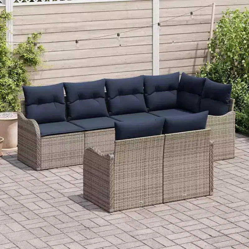 vidaXL Set Divani da Giardino in Polyrattan