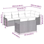 vidaXL Set Divani da Giardino in Polyrattan