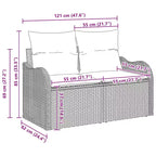 vidaXL Set Divani da Giardino in Polyrattan