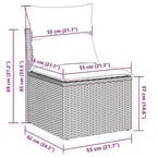 vidaXL Set Divani da Giardino in Polyrattan