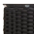 vidaXL Salon de jardin avec coussins 2 pcs Résine tressée noir et crème