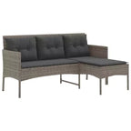 vidaXL Salon de jardin avec coussins 2 pcs Résine tressée noir et crème