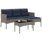 vidaXL Salon de jardin avec coussins 2 pcs Résine tressée noir et crème