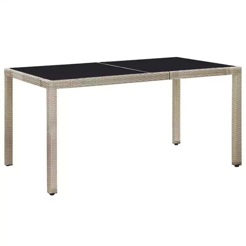 vidaXL Set pranzo da esterno in polyrattan 75x150 cm
