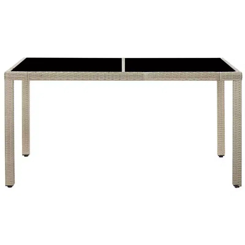 vidaXL Set pranzo da esterno in polyrattan 75x150 cm