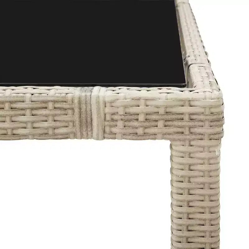 vidaXL Set pranzo da esterno in polyrattan 75x150 cm