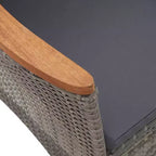 vidaXL Set da pranzo da giardino Rattan Polyrattan Set 9 Pezzi Posti a sedere per molti
