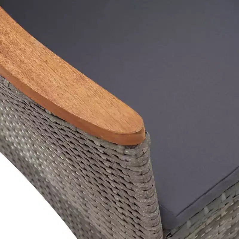 vidaXL Set da pranzo da giardino Rattan Polyrattan Set 9 Pezzi Posti a sedere per molti