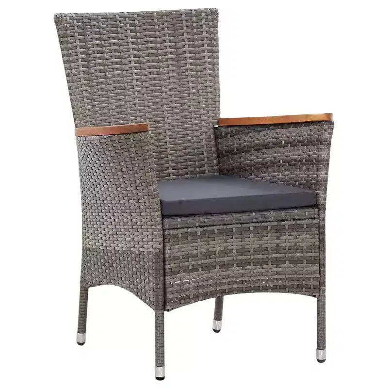 vidaXL Set da pranzo da giardino Rattan Polyrattan Set 9 Pezzi Posti a sedere per molti