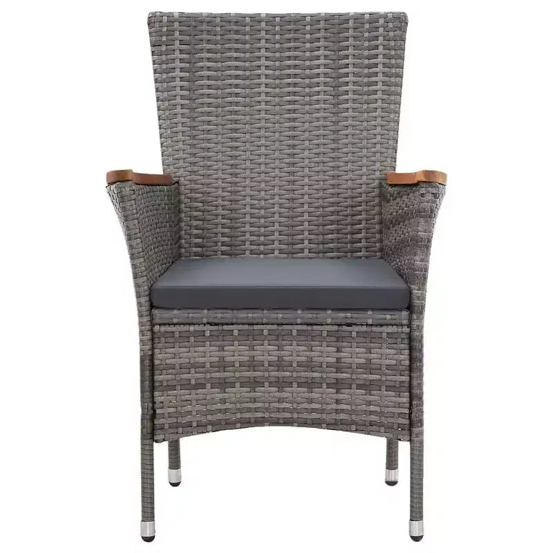 vidaXL Set da pranzo da giardino Rattan Polyrattan Set 9 Pezzi Posti a sedere per molti