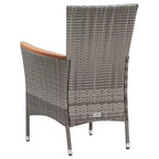 vidaXL Set da pranzo da giardino Rattan Polyrattan Set 9 Pezzi Posti a sedere per molti