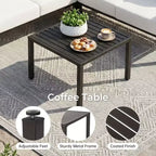 Karl Home | Ensemble de canapé de conversation de patio en métal en forme de L