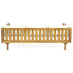 Christopher Knight Home Claremont Ensemble de conversation 4 pièces en bois d'acacia moderne pour patio avec coussins