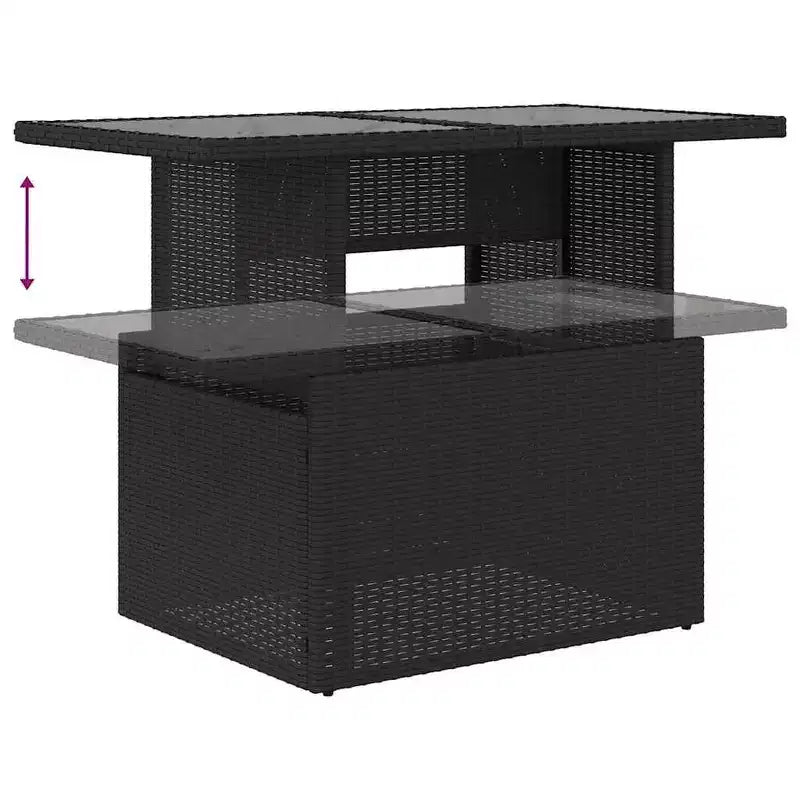 vidaXL Salotto da Giardino con Cuscini in Polirattan e Legno di Acacia