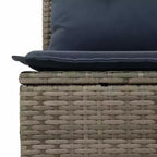vidaXL Salotto da Giardino con Cuscini in Polirattan e Legno di Acacia