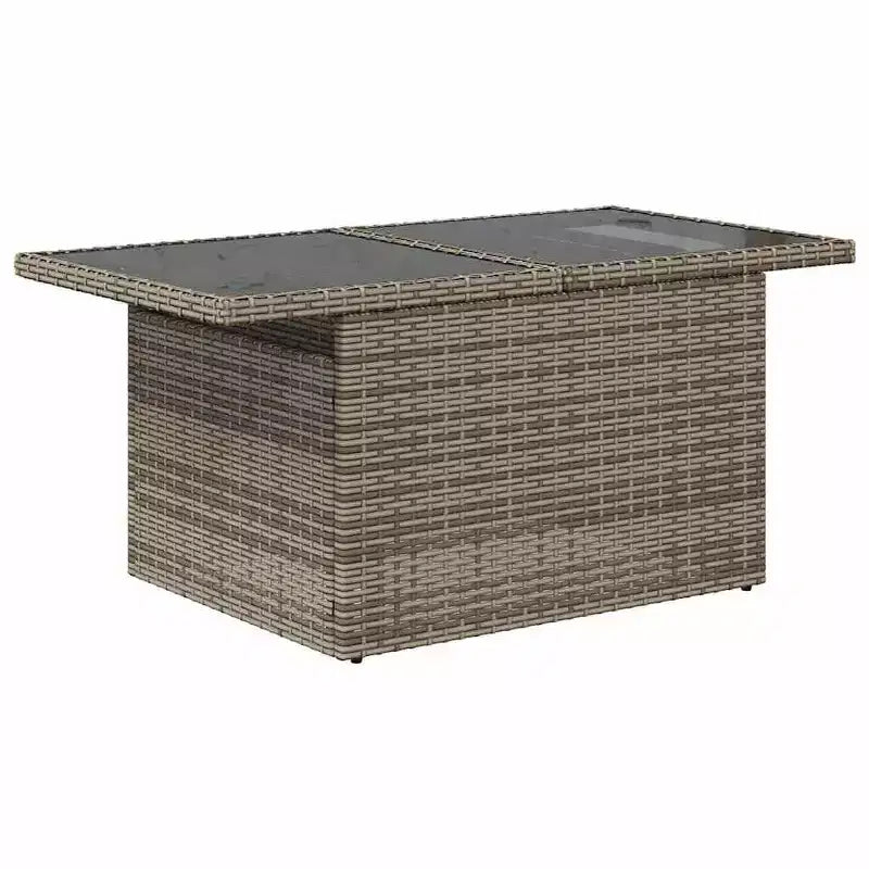 vidaXL Salotto da Giardino con Cuscini in Polirattan e Legno di Acacia