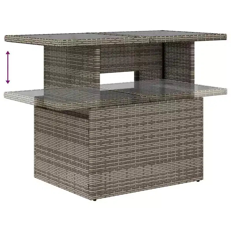 vidaXL Salotto da Giardino con Cuscini in Polirattan e Legno di Acacia