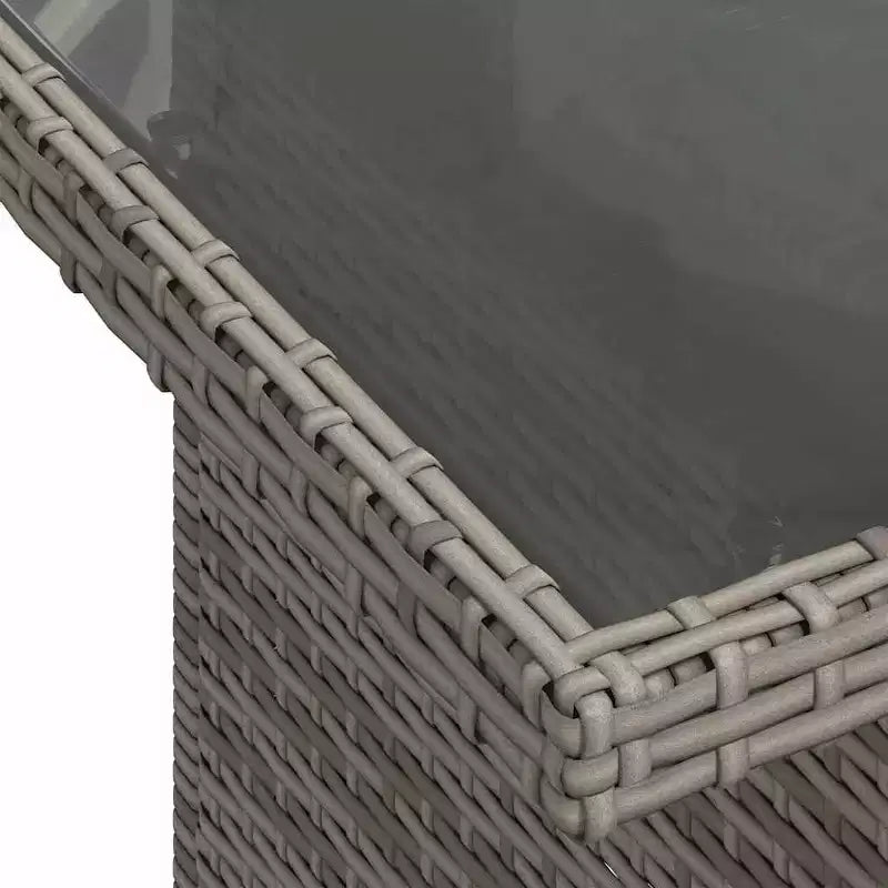 vidaXL Salotto da Giardino con Cuscini in Polirattan e Legno di Acacia
