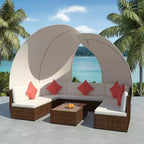 vidaXL Set Divani da Giardino con Tettuccio Polyrattan Antracite