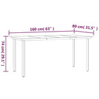 vidaXL Set da pranzo da esterno 5 pz in rattan PE nero