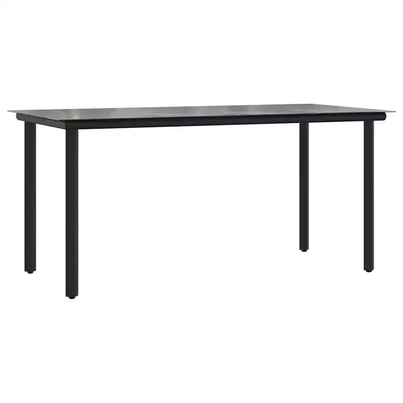 vidaXL Set da pranzo da esterno 5 pz in rattan PE nero