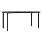 vidaXL Set da pranzo da esterno 5 pz in rattan PE nero