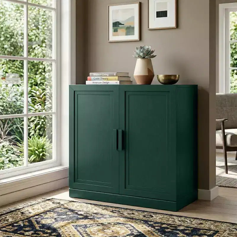 Meuble d'appoint autonome à 2 portes avec étagères réglables, buffet de rangement pour entrée, salon, cuisine, chambre à coucher