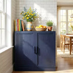 Meuble d'appoint autonome à 2 portes avec étagères réglables, buffet de rangement pour entrée, salon, cuisine, chambre à coucher