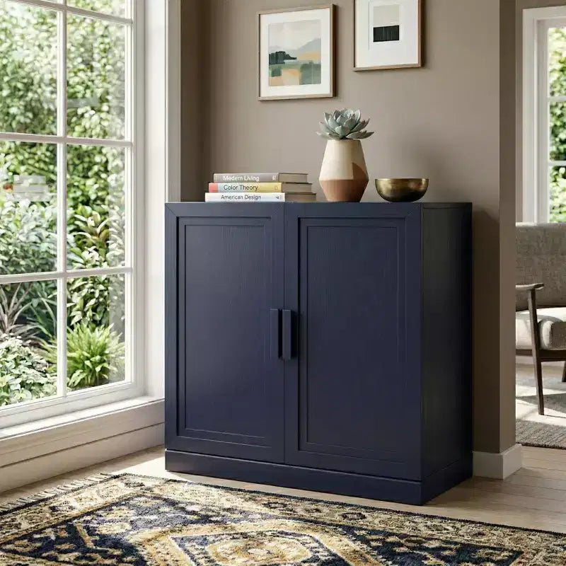 Meuble d'appoint autonome à 2 portes avec étagères réglables, buffet de rangement pour entrée, salon, cuisine, chambre à coucher
