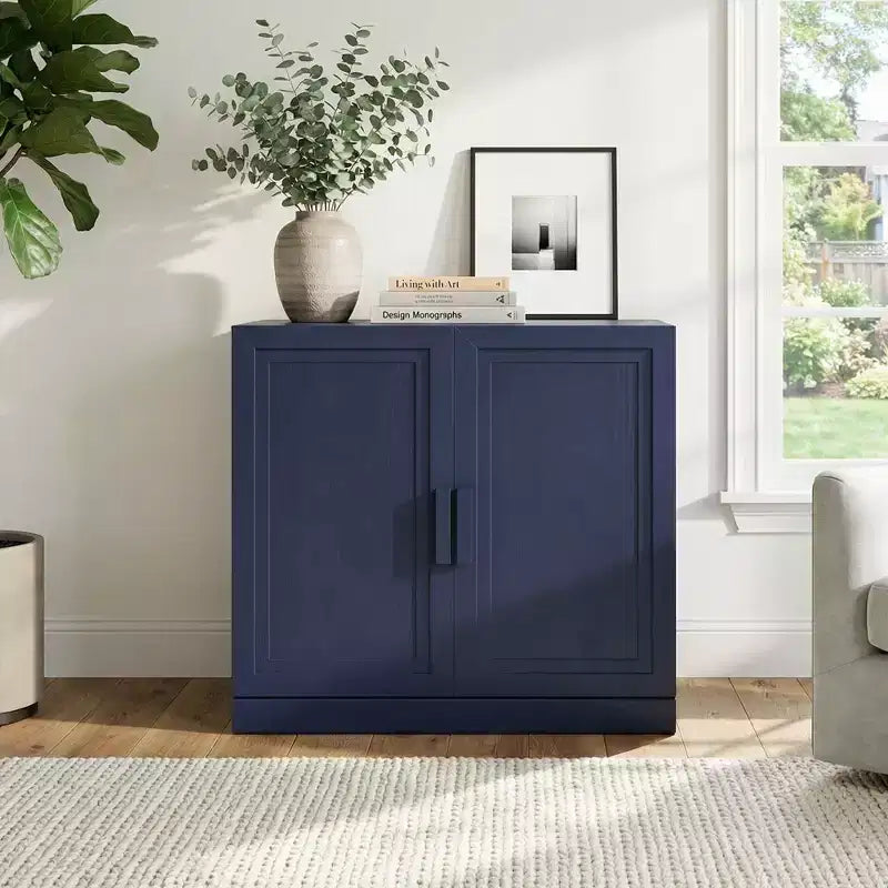 Accent Cabinet Freestanding 2-Door Storage Cabinet with Adjustable Shelves Sideboard Buffet Pantry Cabinet for Entryway Living Room Kitchen Bedroom