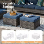Set da 10 pezzi per patio HOMLUX con tavolo da 54" con braciere e sedie girevoli