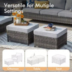 Set da 10 pezzi per patio HOMLUX con tavolo da 54" con braciere e sedie girevoli