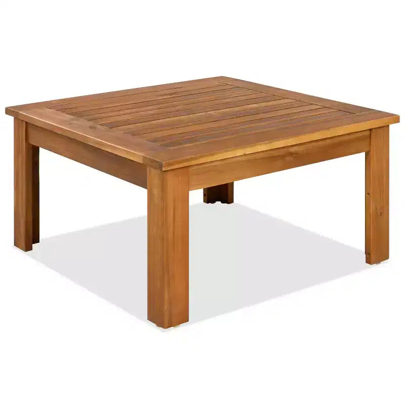 Set da salotto moderno per esterni a 4 pezzi in legno con cuscini, divano angolare a L con tavolino per patio, cortile-Panipeachy