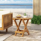 Set da conversazione per patio per piccoli spazi, seduta da esterno in legno di acacia con cuscini e tavolino pieghevole per balcone, ponte, giardino - Panipeachy