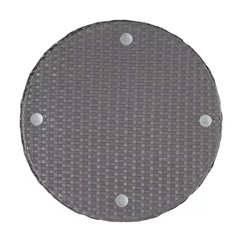 ModernLuxe Set da 3 pezzi per conversazione da esterno, Set da conversazione in vimini per patio, sedie in rattan PE con cuscini e tavolo in vetro temperato