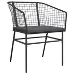 vidaXL Set da pranzo da giardino 5 pz in polyrattan nero