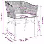 vidaXL Salon de jardin avec coussins 5 pcs Acier poudré noir